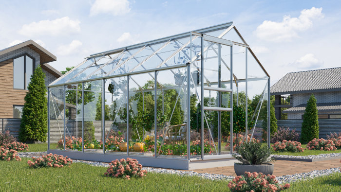 Växthus Venus 7500 Alu Glas 7,5 m² Vitavia